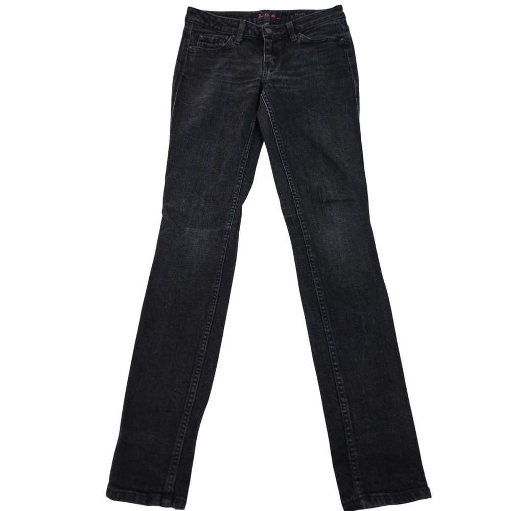 LUX Urban Outfitters Skinny Jeans Women 27 Black‎ USA Made  Stretch Low Rise Y2K
